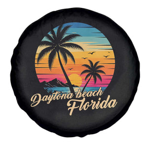 Vintage Daytona Beach Florida Spare Tire Cover Summer Vacation Graphic TS12 Print Your Wear