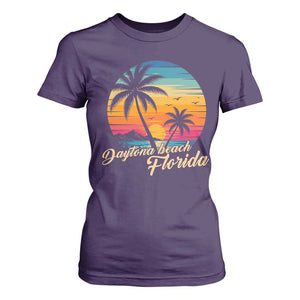 Vintage Daytona Beach Florida T Shirt For Women Summer Vacation Graphic TS12 Purple Print Your Wear