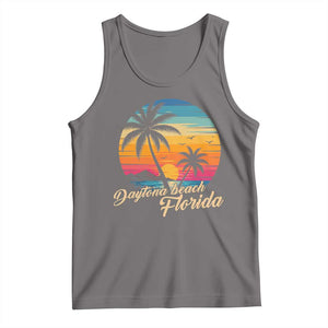 Vintage Daytona Beach Florida Tank Top Summer Vacation Graphic TS12 Deep Heather Print Your Wear