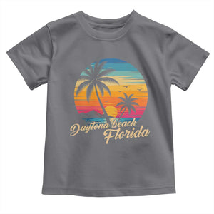 Vintage Daytona Beach Florida Toddler T Shirt Summer Vacation Graphic TS12 Charcoal Print Your Wear