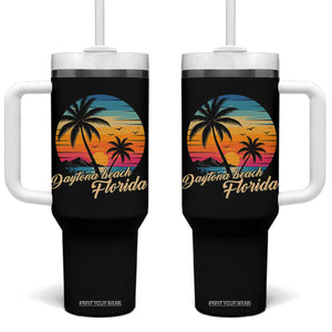 Vintage Daytona Beach Florida Tumbler With Handle Summer Vacation Graphic