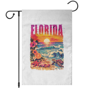 Retro Florida Beach Garden Flag Summer Vacation Gift