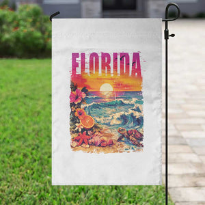 Retro Florida Beach Garden Flag Summer Vacation Gift
