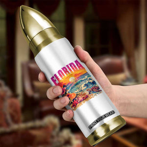 Retro Florida Beach Bullet Tumbler Summer Vacation Gift