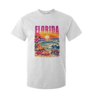 Retro Florida Beach T Shirt For Kid Summer Vacation Gift TS12 White Print Your Wear
