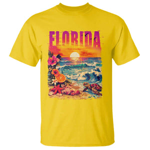 Retro Florida Beach T Shirt Summer Vacation Gift TS12 Daisy Print Your Wear