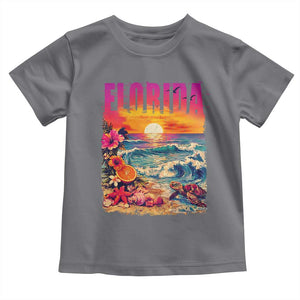 Retro Florida Beach Toddler T Shirt Summer Vacation Gift