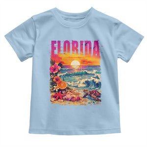 Retro Florida Beach Toddler T Shirt Summer Vacation Gift