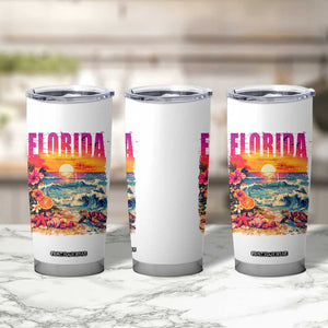 Retro Florida Beach Tumbler Cup Summer Vacation Gift