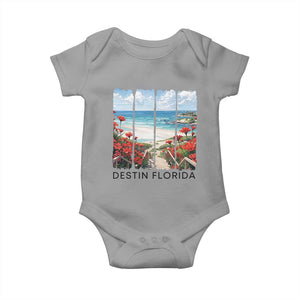 Destin Florida Baby Onesie Summer Travel Beach Vacation Gift TS12 Sport Gray Print Your Wear