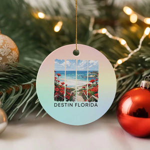Destin Florida Ceramic Ornament Summer Travel Beach Vacation Gift
