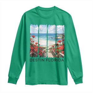 Destin Florida Long Sleeve Shirt Summer Travel Beach Vacation Gift TS12 Irish Green Print Your Wear