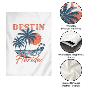 Vintage Destin Florida Beach Garden Flag Sunset Palm Tree Graphic TS12 Print Your Wear