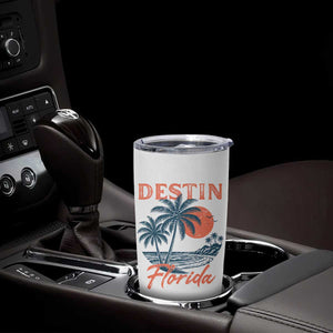 Vintage Destin Florida Beach Tumbler Cup Sunset Palm Tree Graphic TS12 Print Your Wear