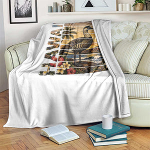 Hawaii Tropical Bird Throw Blanket Summer Island Vacation Gift TS12 Print Your Wear