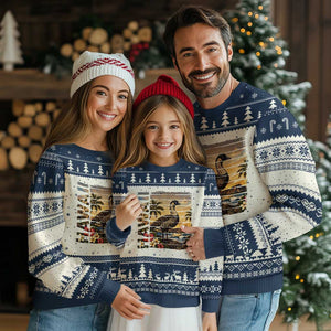 Hawaii Tropical Bird Ugly Christmas Sweater Summer Island Vacation Gift TS12 Beige Navy Print Your Wear
