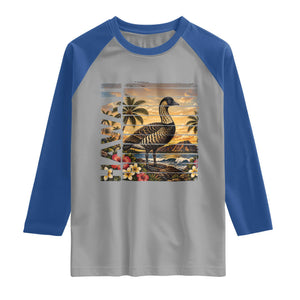 Hawaii Tropical Bird Raglan Shirt Summer Island Vacation Gift