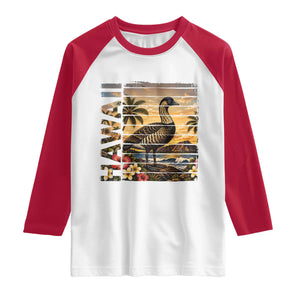Hawaii Tropical Bird Raglan Shirt Summer Island Vacation Gift