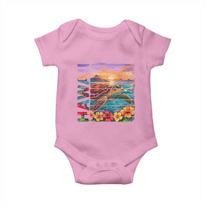 Hawaii Sea Turtle Baby Onesie Tropical Sunset Island Vacation Gift TS12 Light Pink Print Your Wear