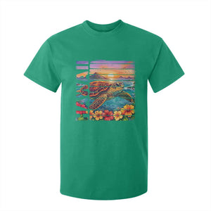 Hawaii Sea Turtle T Shirt For Kid Tropical Sunset Island Vacation Gift TS12 Irish Green Print Your Wear