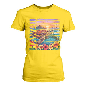 Hawaii Sea Turtle T Shirt For Women Tropical Sunset Island Vacation Gift TS12 Daisy Print Your Wear