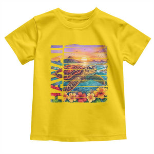 Hawaii Sea Turtle Toddler T Shirt Tropical Sunset Island Vacation Gift TS12 Daisy Print Your Wear