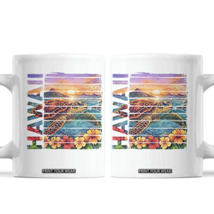 Hawaii Sea Turtle Coffee Mug Tropical Sunset Island Vacation Gift