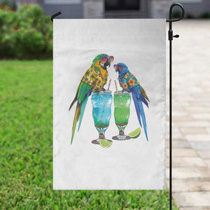 Hawaiian Parrots Drinking Margaritas Garden Flag Beach Vacation Gift