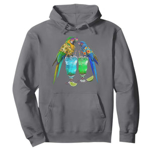 Hawaiian Parrots Drinking Margaritas Hoodie Beach Vacation Gift TS12 Charcoal Print Your Wear
