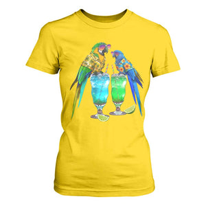 Hawaiian Parrots Drinking Margaritas T Shirt For Women Beach Vacation Gift TS12 Daisy Print Your Wear