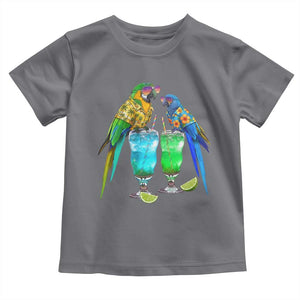 Hawaiian Parrots Drinking Margaritas Toddler T Shirt Beach Vacation Gift TS12 Charcoal Print Your Wear