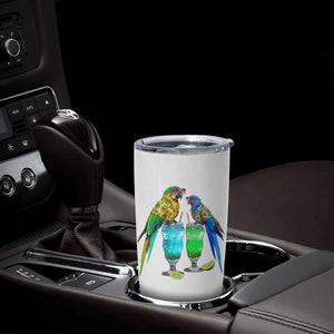 Hawaiian Parrots Drinking Margaritas Tumbler Cup Beach Vacation Gift TS12 Print Your Wear
