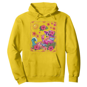 Funny Flamingo Tropical Floral Summer Vacation Graphic Hoodie TS12 Daisy Print Your Wear