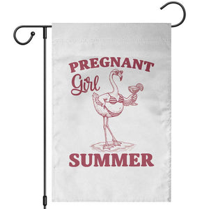 Flamingo Pregnancy Announcement Garden Flag Summer Beach Mom To Be Gift TS12 White Print Your Wear