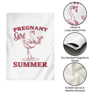 Flamingo Pregnancy Announcement Garden Flag Summer Beach Mom To Be Gift TS12 Print Your Wear