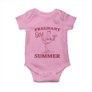 Flamingo Pregnancy Announcement Baby Onesie Summer Beach Mom To Be Gift TS12 Light Pink Print Your Wear