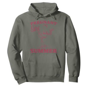 Flamingo Pregnancy Announcement Hoodie Summer Beach Mom To Be Gift TS12 Military Green Print Your Wear