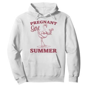 Flamingo Pregnancy Announcement Hoodie Summer Beach Mom To Be Gift TS12 White Print Your Wear