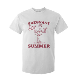 Flamingo Pregnancy Announcement T Shirt For Kid Summer Beach Mom To Be Gift TS12 White Print Your Wear