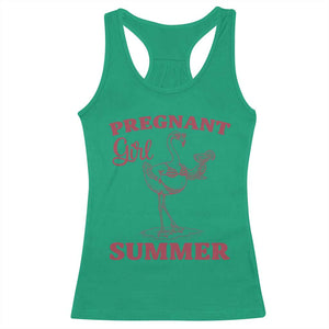 Flamingo Pregnancy Announcement Racerback Tank Top Summer Beach Mom To Be Gift TS12 Irish Green Print Your Wear
