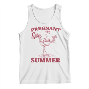 Flamingo Pregnancy Announcement Tank Top Summer Beach Mom To Be Gift TS12 White Print Your Wear