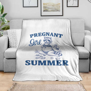 Raccoon Pregnancy Announcement Throw Blanket Summer Beach Mom To Be Gift TS12 Print Your Wear