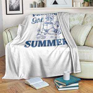 Raccoon Pregnancy Announcement Throw Blanket Summer Beach Mom To Be Gift TS12 Print Your Wear