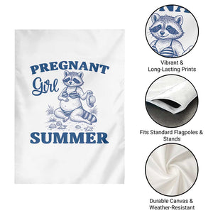 Raccoon Pregnancy Announcement Garden Flag Summer Beach Mom To Be Gift TS12 Print Your Wear