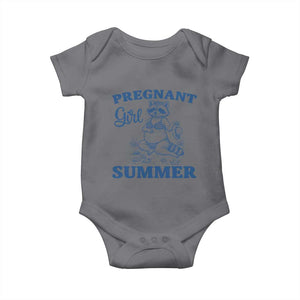 Raccoon Pregnancy Announcement Baby Onesie Summer Beach Mom To Be Gift TS12 Charcoal Print Your Wear