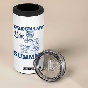 Raccoon Pregnancy Announcement 4 in 1 Can Cooler Tumbler Summer Beach Mom To Be Gift TS12 Print Your Wear
