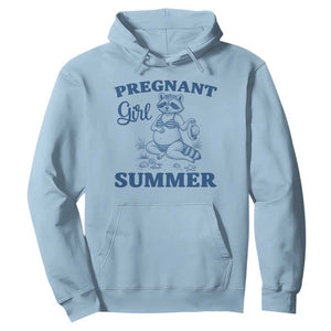 Raccoon Pregnancy Announcement Hoodie Summer Beach Mom To Be Gift TS12 Light Blue Print Your Wear
