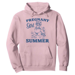 Raccoon Pregnancy Announcement Hoodie Summer Beach Mom To Be Gift TS12 Light Pink Print Your Wear
