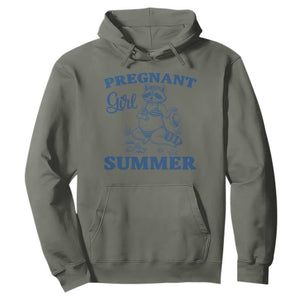 Raccoon Pregnancy Announcement Hoodie Summer Beach Mom To Be Gift TS12 Military Green Print Your Wear