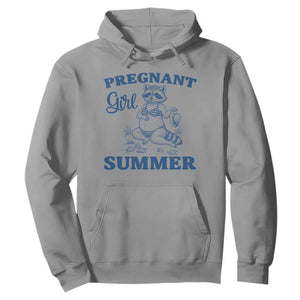 Raccoon Pregnancy Announcement Hoodie Summer Beach Mom To Be Gift TS12 Sport Gray Print Your Wear